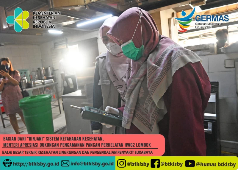 Bagian dari "Rinjani" Sistem Ketahanan Kesehatan Menteri Apresiasi Dukungan Pengamanan Pangan Perhelatan HWG2 Lombok